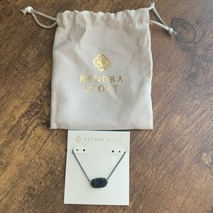 Kendra Scott Elisa Black Druzy Necklace